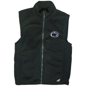 full zip polar fleece vest athletic logo image
